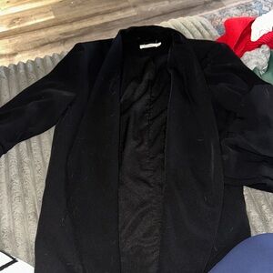 Mod Ref Black Open-Front Blazer Coatigan